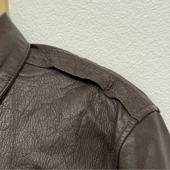 Vintage Cooper A-2 US Air Force Brown Leather Bomber Jacket 42R Aviator Pilot - Picture 15 of 15